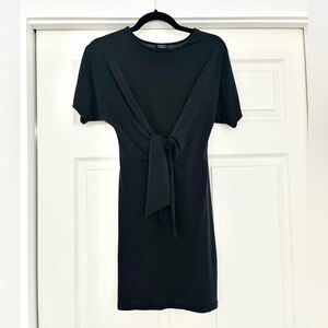 Lira Short Sleeved Mini Dress With Front Tie